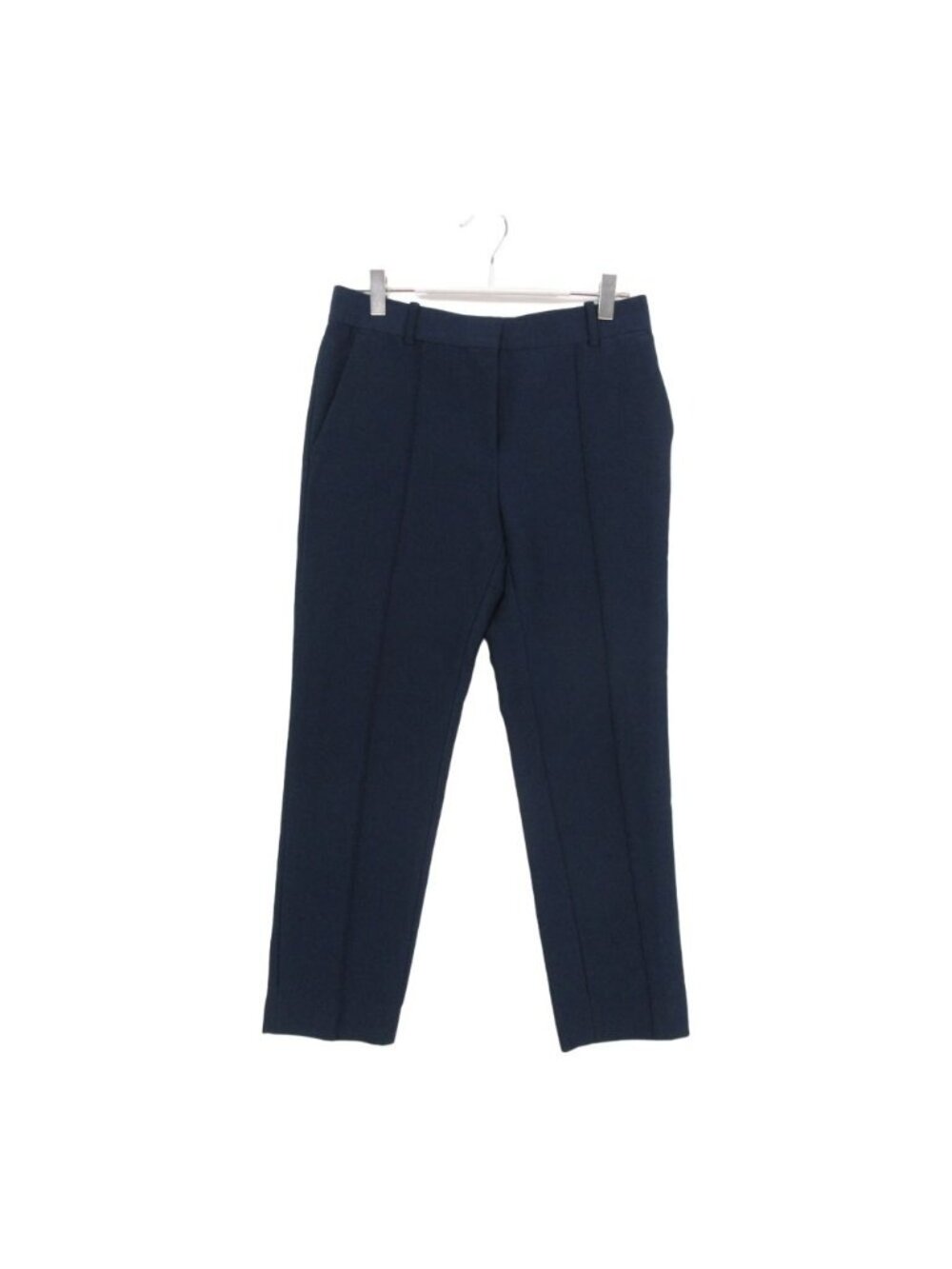 Celine Pants by Phoebe Philo Trousers Center Seam Wool Silk Blend Navy